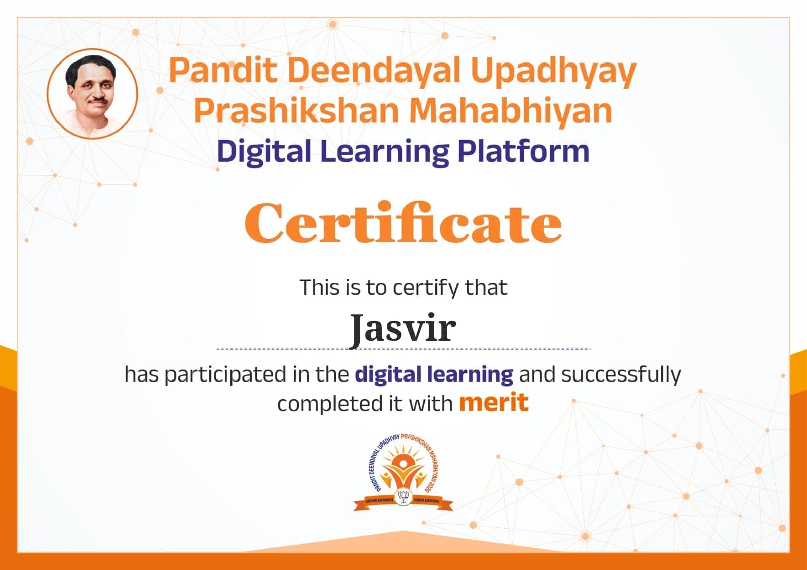 Certificate: Jasvir